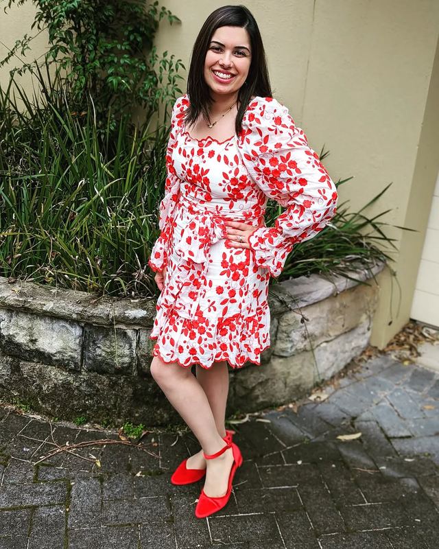 Talulah "Endless Love" red floral mini available to rent