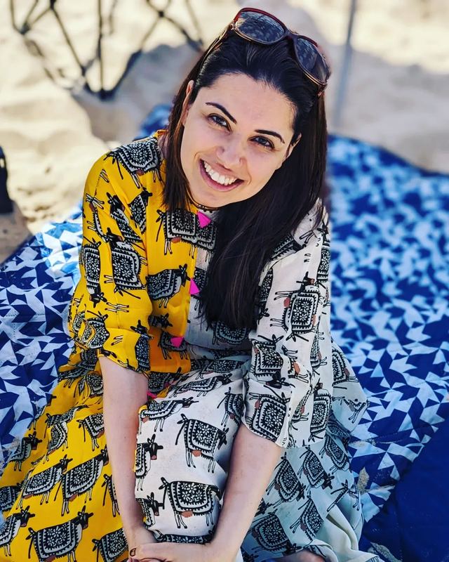 House of Masaba Cow-print kaftan dress available to rent