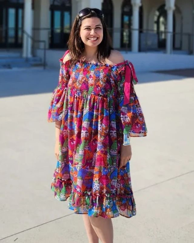 Nitya Bajaj "Meow" off-shoulder dress available to rent